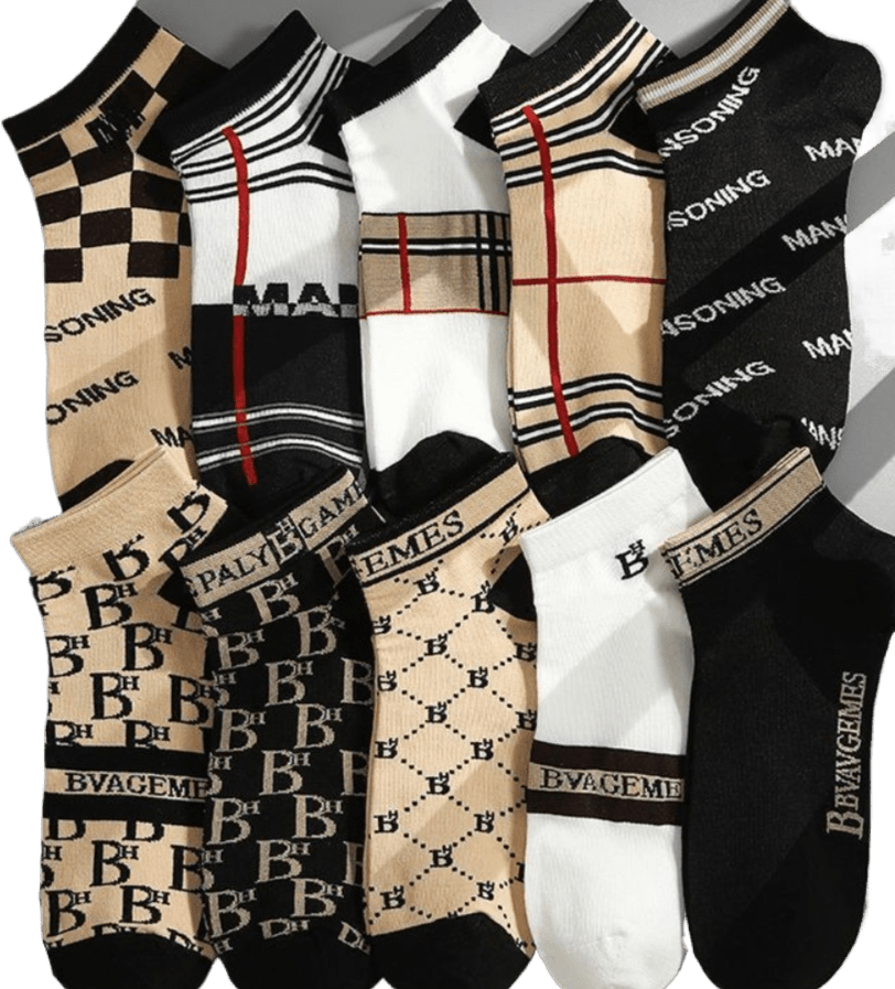 12 Pairs Men'S & Women'S Socks - Summer Lightweight, Thin, Versatile, Geometric Pattern, Polyester & Spandex, Hand Wash or Dry Clean, Casual Sock Design, Casual Sock Design|Geometric Pattern Socks|Polyester Spandex Blend