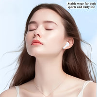 Wireless Earbuds Auto Noise Cancelling Wireless 5.3 In-Ear Headphones With HiFi Stereo Sound, Smart Touch Control, Lower Latency More Stable Connection And Faster Speed, 48Hrs Playtime, Pop-ups Auto Pairing For IPhone/Android