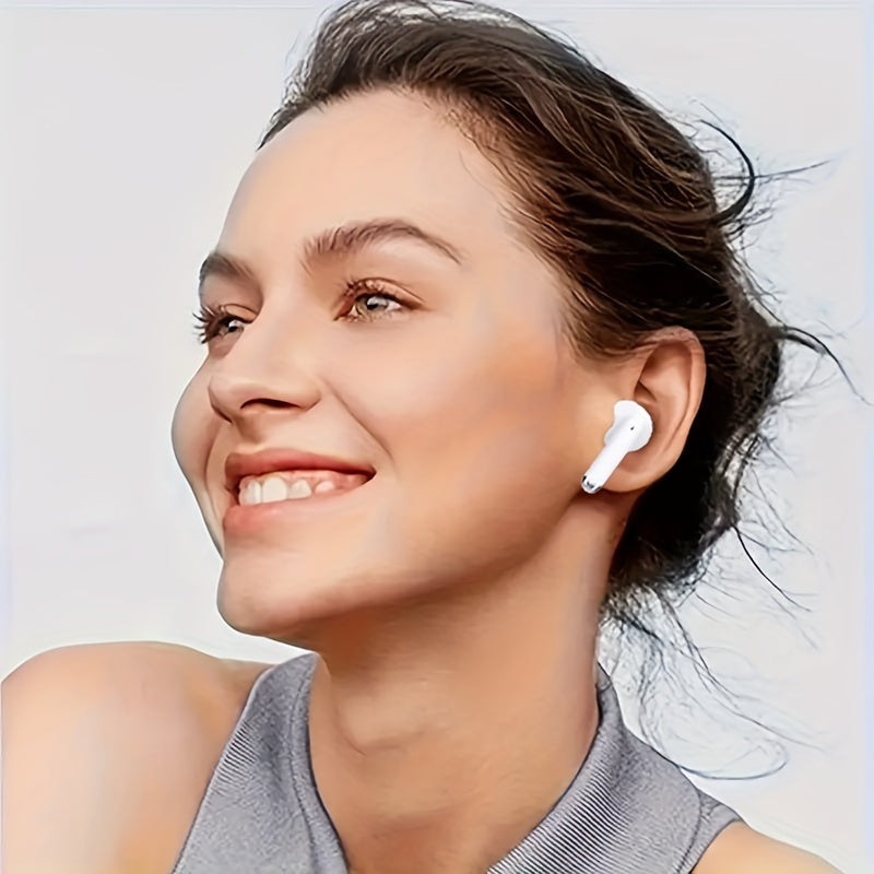 Wireless Earbuds Auto Noise Cancelling Wireless 5.3 In-Ear Headphones With HiFi Stereo Sound, Smart Touch Control, Lower Latency More Stable Connection And Faster Speed, 48Hrs Playtime, Pop-ups Auto Pairing For IPhone/Android