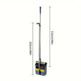 1set, Broom Dustpan Set Combination, Thickened Rotatable Foldable Stainless Steel Rod Strong ,And Durable Soft Hair Sweeping Broom Plastic, Cleaning Supplies for Indoor,broom and dustpan set,local warehouse ,household items