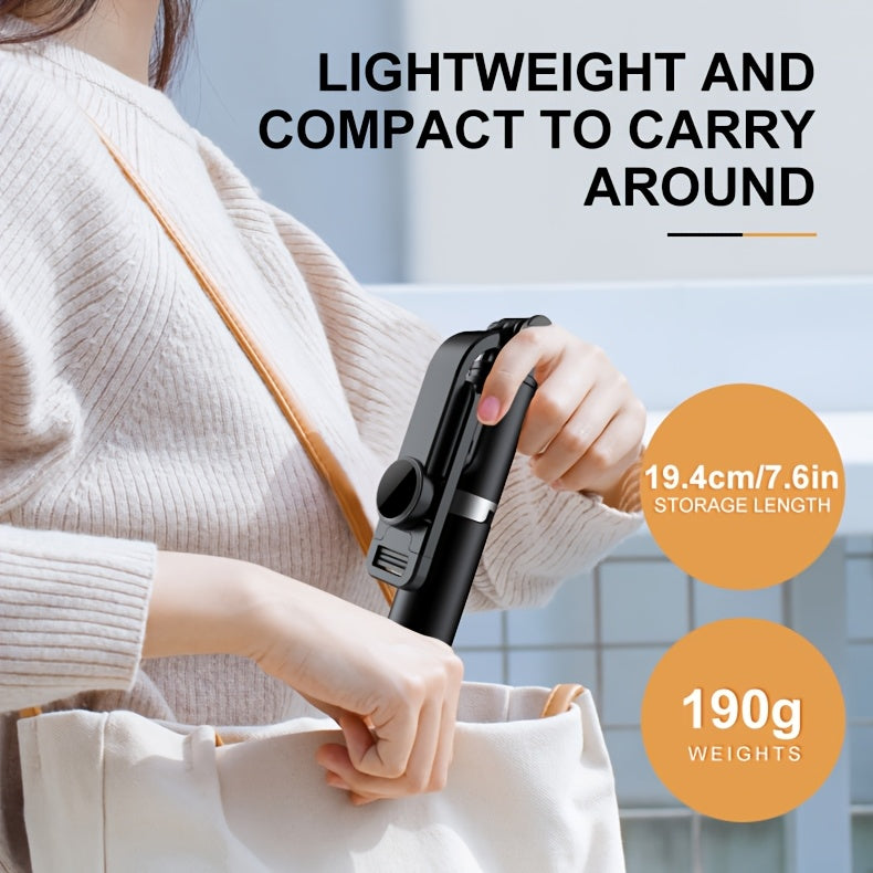 40-inch Smartphone Selfie Stick Tripod, Expandable Selfie Stick Integrated Smartphone Tripod with Wireless Remote Control, Can Rotate 360 Degrees, Suitable for iPhone 16/15/14/13/12/12 Pro/11 Pro/XS/XR/X/8/7 Plus smartphone A