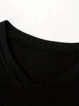 MCKENATEN MK Men's Quick-Dry V-Neck T-Shirt - High Elasticity Slim Fit Short Sleeve, Solid Color Moisture-Wicking Polyester for Outdoor Running, Gym & Casual Summer Wear, Machine Washable, Sleek Vneck Tee, Quickdry Material