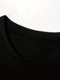 MCKENATEN MK Men's Quick-Dry V-Neck T-Shirt - High Elasticity Slim Fit Short Sleeve, Solid Color Moisture-Wicking Polyester for Outdoor Running, Gym & Casual Summer Wear, Machine Washable, Sleek Vneck Tee, Quickdry Material