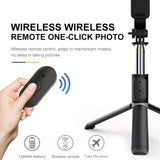 40-inch Smartphone Selfie Stick Tripod, Expandable Selfie Stick Integrated Smartphone Tripod with Wireless Remote Control, Can Rotate 360 Degrees, Suitable for iPhone 16/15/14/13/12/12 Pro/11 Pro/XS/XR/X/8/7 Plus smartphone A