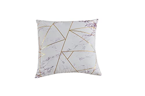 Elegant Comfort Reversible 10-Piece Comforter Set, Marble Print, Decorative Pillow and Fitted Sheet with Smart Pockets, Soft, Plush, & Lightweight Material, 10pc Marble, Queen, Lilac/Purple