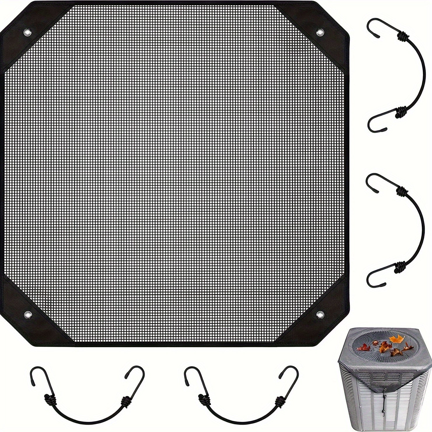 1pc of Durable Outdoor Air Conditioning Cover Waterproof Fabric, Windproof Design, Dust-Proof And Cold Air Proof, PVC Mesh for Ventilation