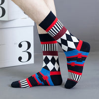 6-Pair Unisex Socks - Mathematical Designs (Equations, Graphs, Geometry) - Breathable All-Season Medium Tube - Casual, Athletic & Casual Attire - Machine Washable - STEM Gifts for Math Lovers - Men & Women, Novelty Socks, Pla