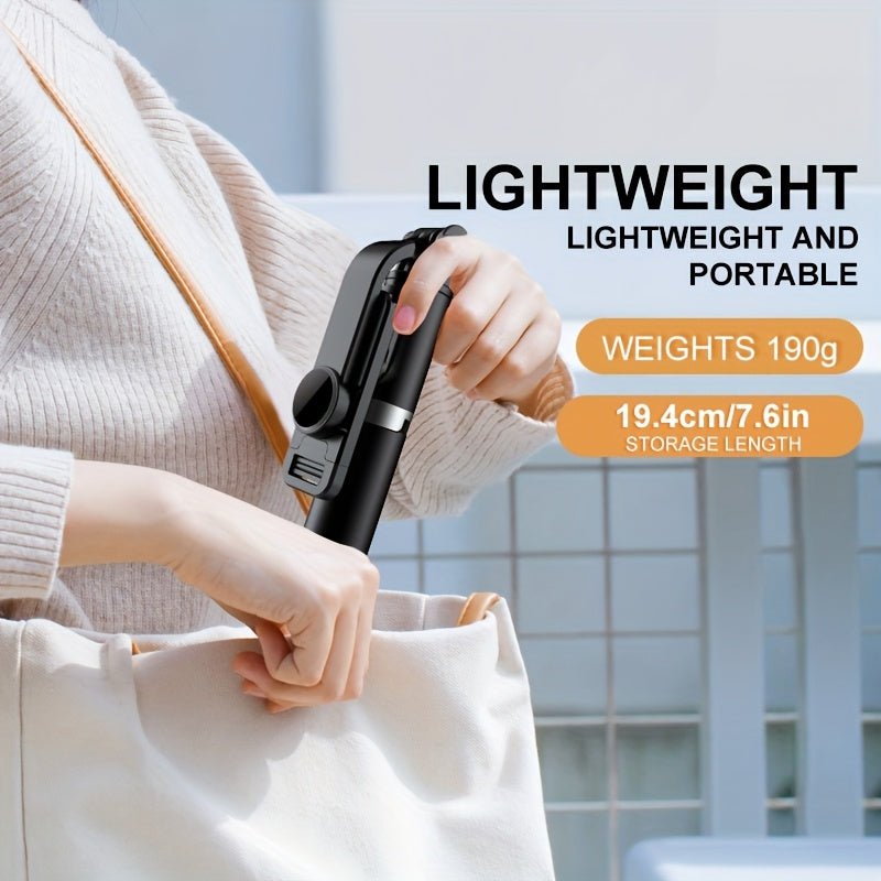 40-inch Smartphone Selfie Stick Tripod, Expandable Selfie Stick Integrated Smartphone Tripod with Wireless Remote Control, Can Rotate 360 Degrees, Suitable for iPhone 16/15/14/13/12/12 Pro/11 Pro/XS/XR/X/8/7 Plus smartphone A