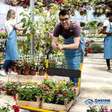 Upgraded Home Large Foldable Push Cart Dolly 330 Lbs/660 Lbs Capacity Moving Platform Hand Truck Heavy Duty Space Saving Collapsible Swivel Push Handle Flat Bed Wagon Blue White/Black Yellow