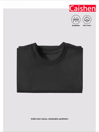 Four-piece 100% Cotton Men'S T-shirt Unisex Summer Simple Loose Crewneck Casual Sports Valentine'S Day Christmas Couples Holiday Gift