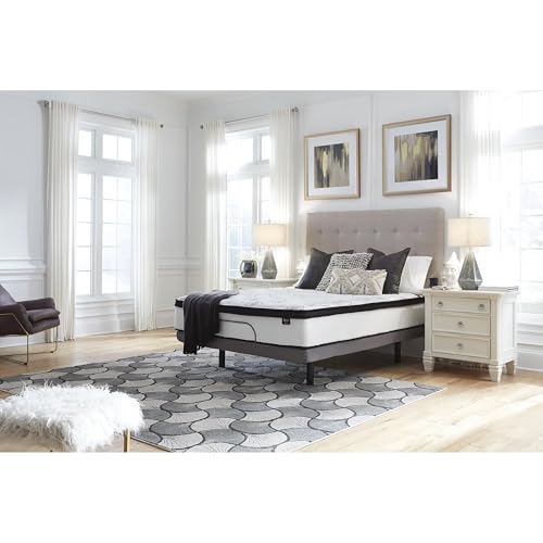 Signature Design by Ashley King Size Chime 12 Inch Medium Firm Hybrid Mattress with Cooling Gel Memory Foam