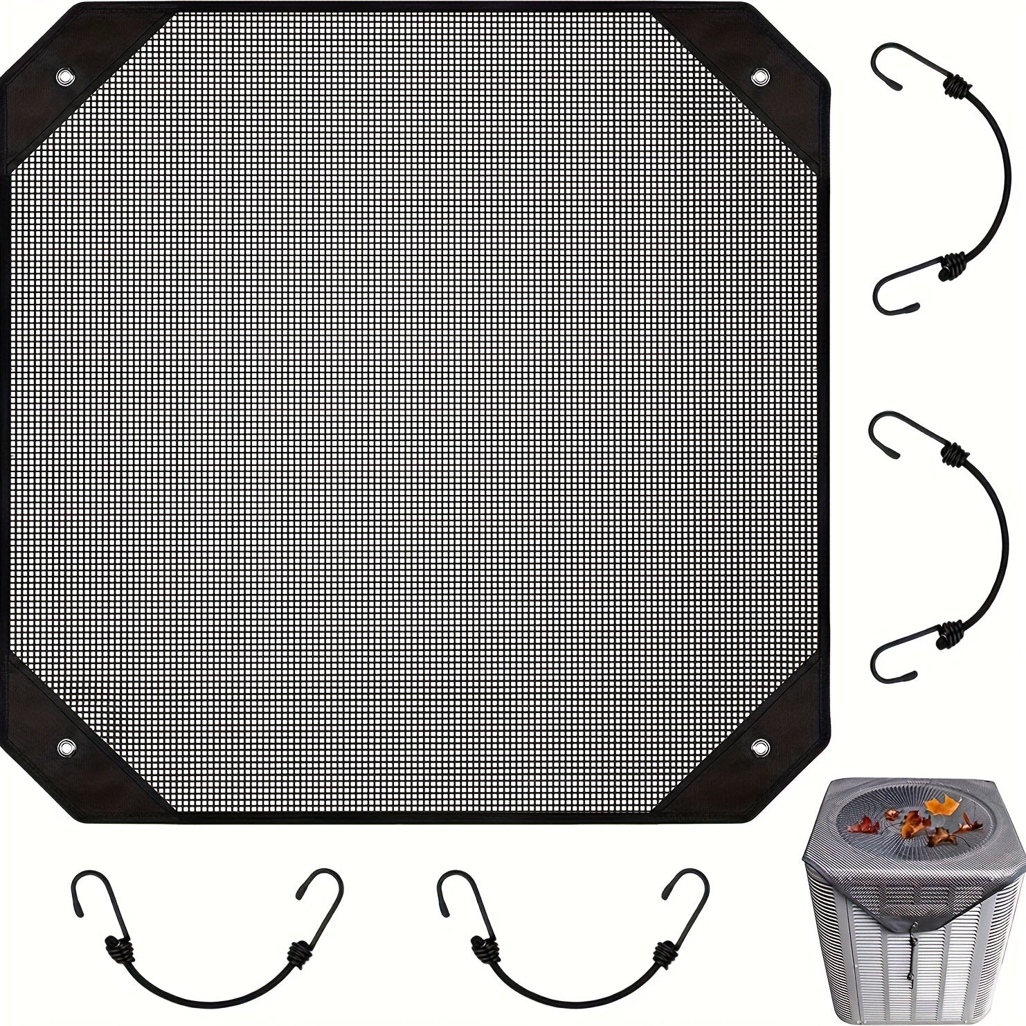 1pc of Durable Outdoor Air Conditioning Cover Waterproof Fabric, Windproof Design, Dust-Proof And Cold Air Proof, PVC Mesh for Ventilation