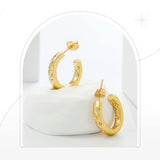 DOUX Star Hoop Earring for Women Thickened 18K Gold Filled 925 Sterling Silver Posts - Shine Like a Star with Our Premium Star Cubic Zirconia Earrings