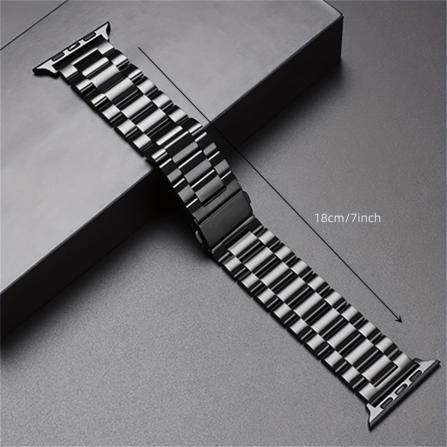 Stainless Steel Metal Strap for Apple Watch Series 10 9 8 7 6 5 4 3 2 1 SE Ultra 38/ 40/ 41/ 42/ 45/ 49 Mm And 42/ 46 Mm with TPU Case And Chain Adjustment Tool Set