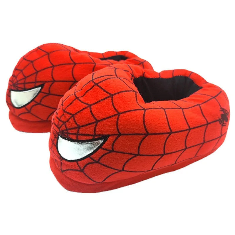 Cotton Slippers Spider Man Cartoon Couple Bag And Warm Shoes Men'S And Women'S