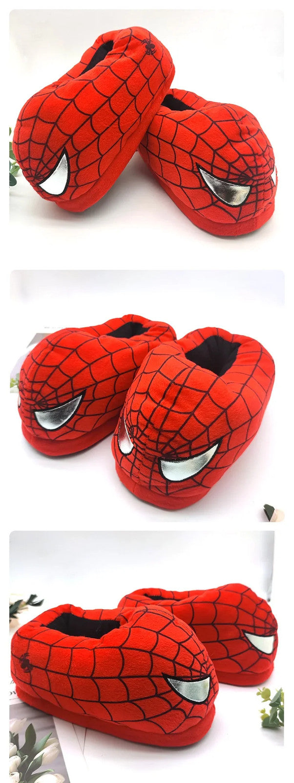 Cotton Slippers Spider Man Cartoon Couple Bag And Warm Shoes Men'S And Women'S
