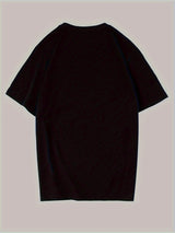 Men'S All-Season Cotton Crew Neck T-Shirt with Stylish Cross Print - Casual