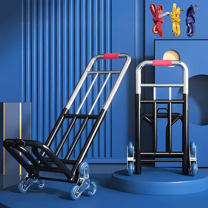 1pc Of Heavy-duty Folding Trolley With Wheels-portable Stair Crawling Wheel