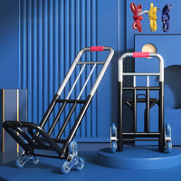 1pc Of Heavy-duty Folding Trolley With Wheels-portable Stair Crawling Wheel