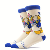 10 Pairs Unisex Cartoon Socks - Mickey & Donald Duck Breathable Elastic Socks