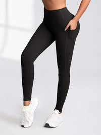 6pcs Women's High-Waisted Leggings - Non-See-Through Pants with Side Pockets,