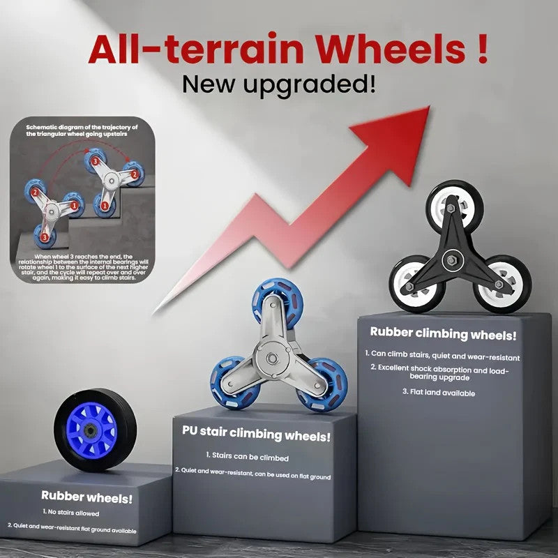 1pc Of Heavy-duty Folding Trolley With Wheels-portable Stair Crawling Wheel