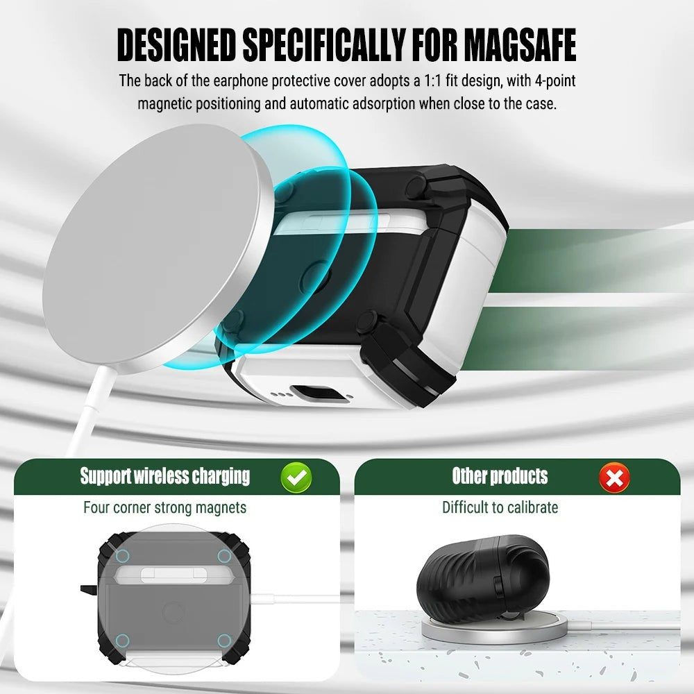 Magnetic Automatic Switch Earphone Case For Airpods Pro 2 Shockproof Wireless