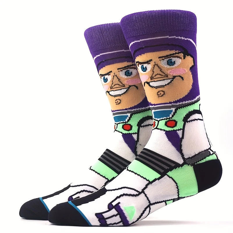 10 Pairs Unisex Cartoon Socks - Mickey & Donald Duck Breathable Elastic Socks