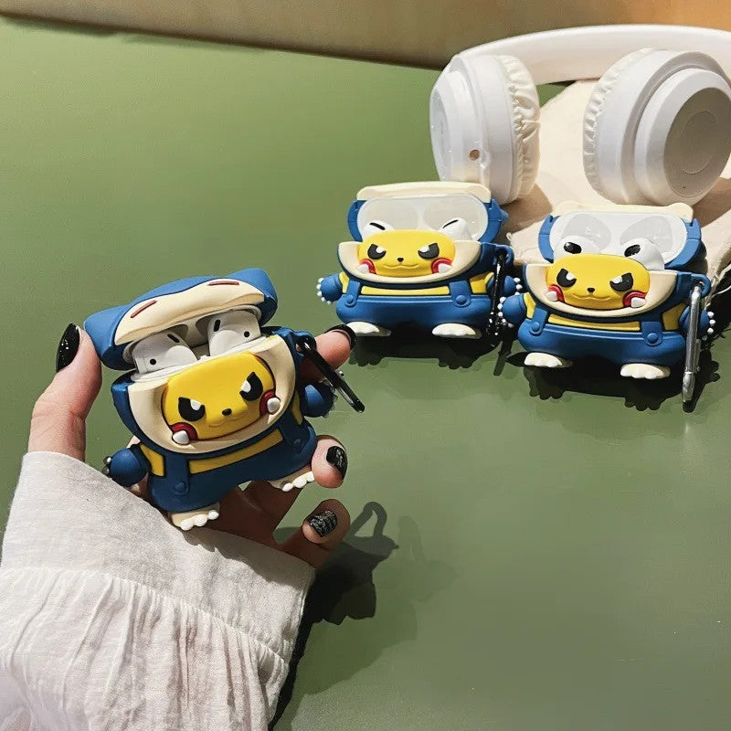 For Airpods Pro 3 Case 2025,3D Pokemon Ball Snorlax Earphone Silicone Cover For