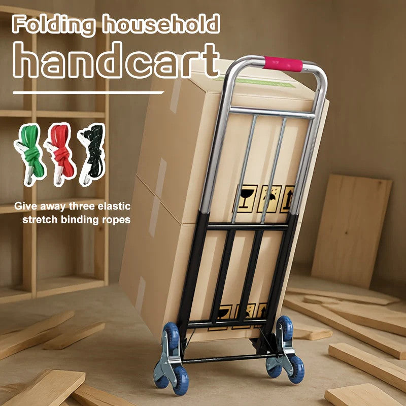 1pc Of Heavy-duty Folding Trolley With Wheels-portable Stair Crawling Wheel