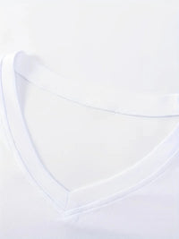 MCKENATEN MK Men's Quick-Dry V-Neck T-Shirt - High Elasticity Slim Fit Short