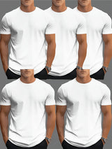 5 Piece of Blank TShirt For Men or women Unisex Casual Short Sleeve Tee 100%