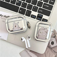 Lovely Oil Painting Puppy Mirror Earphone Case For Airpods 3 Pro 2 1 Shockproof
