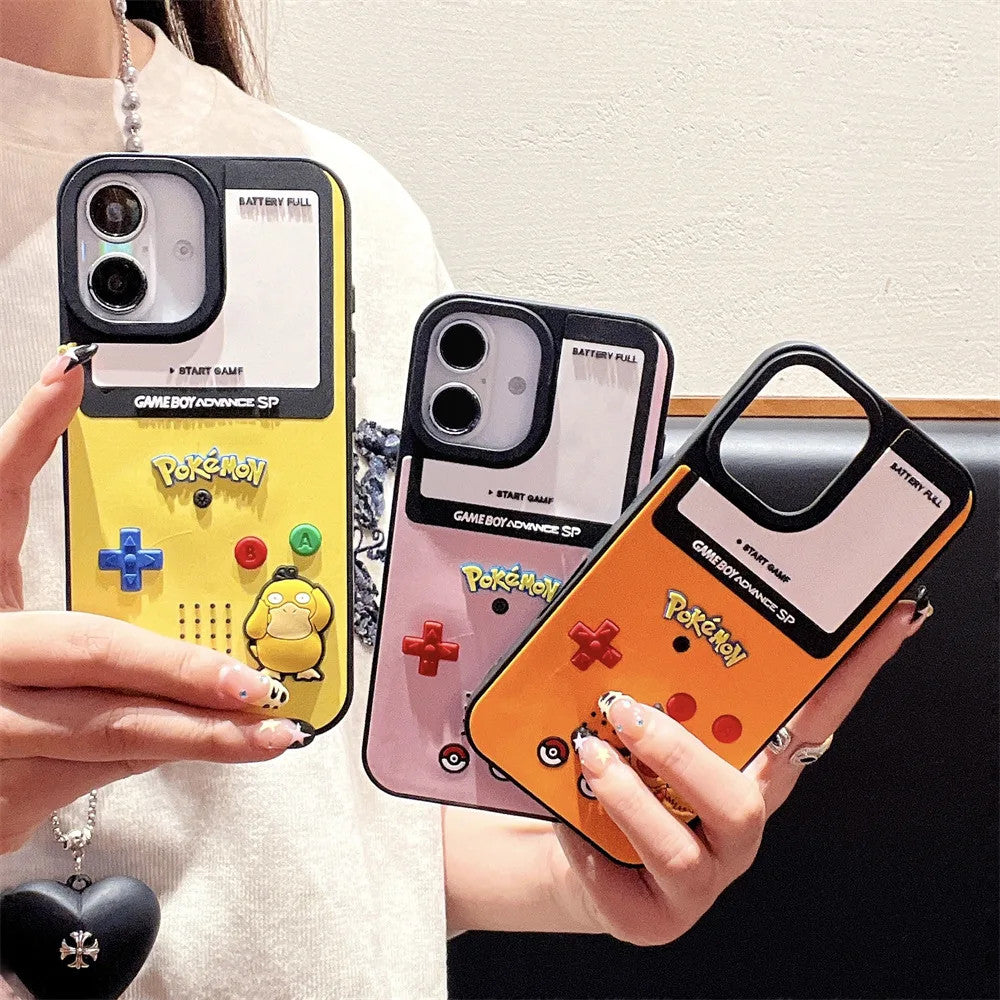 For iphone 17 16 Case,Pokemon Ball Gengar Silicone Protective Phone Cover For