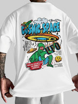 Four-piece 100% Cotton Men'S T-shirt Unisex Summer Simple Loose Crewneck Casual