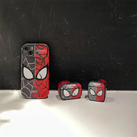 For Airpods 4 Case 2024,Disney Spiderman PU Leather TPU Protective Earphone