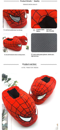 Cotton Slippers Spider Man Cartoon Couple Bag And Warm Shoes Men'S And Women'S