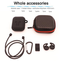 Apple AirPods  Soft Case Cover with Strap & Ear Hooks Holder For Apple AirPods