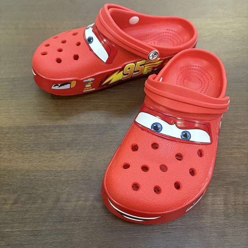 Disney Lightninged Mcqueens Pixar Hole Slippers Cartoon Solid Waterproof