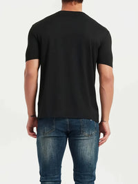 MCKENATEN MK Men's Quick-Dry V-Neck T-Shirt - High Elasticity Slim Fit Short