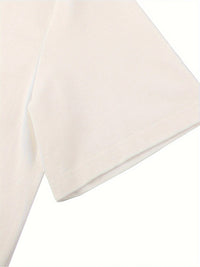 Men'S All-Season Cotton Crew Neck T-Shirt with Stylish Cross Print - Casual