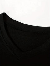 MCKENATEN MK Men's Quick-Dry V-Neck T-Shirt - High Elasticity Slim Fit Short