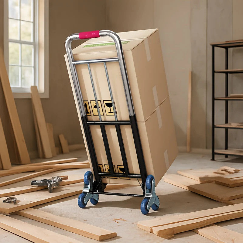 1pc Of Heavy-duty Folding Trolley With Wheels-portable Stair Crawling Wheel