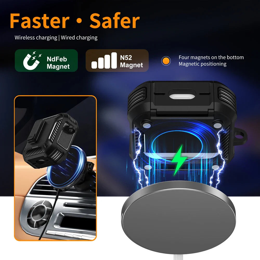 Magnetic Automatic Switch Earphone Cover For Airpods Pro 2 4 ANC Case Full Body