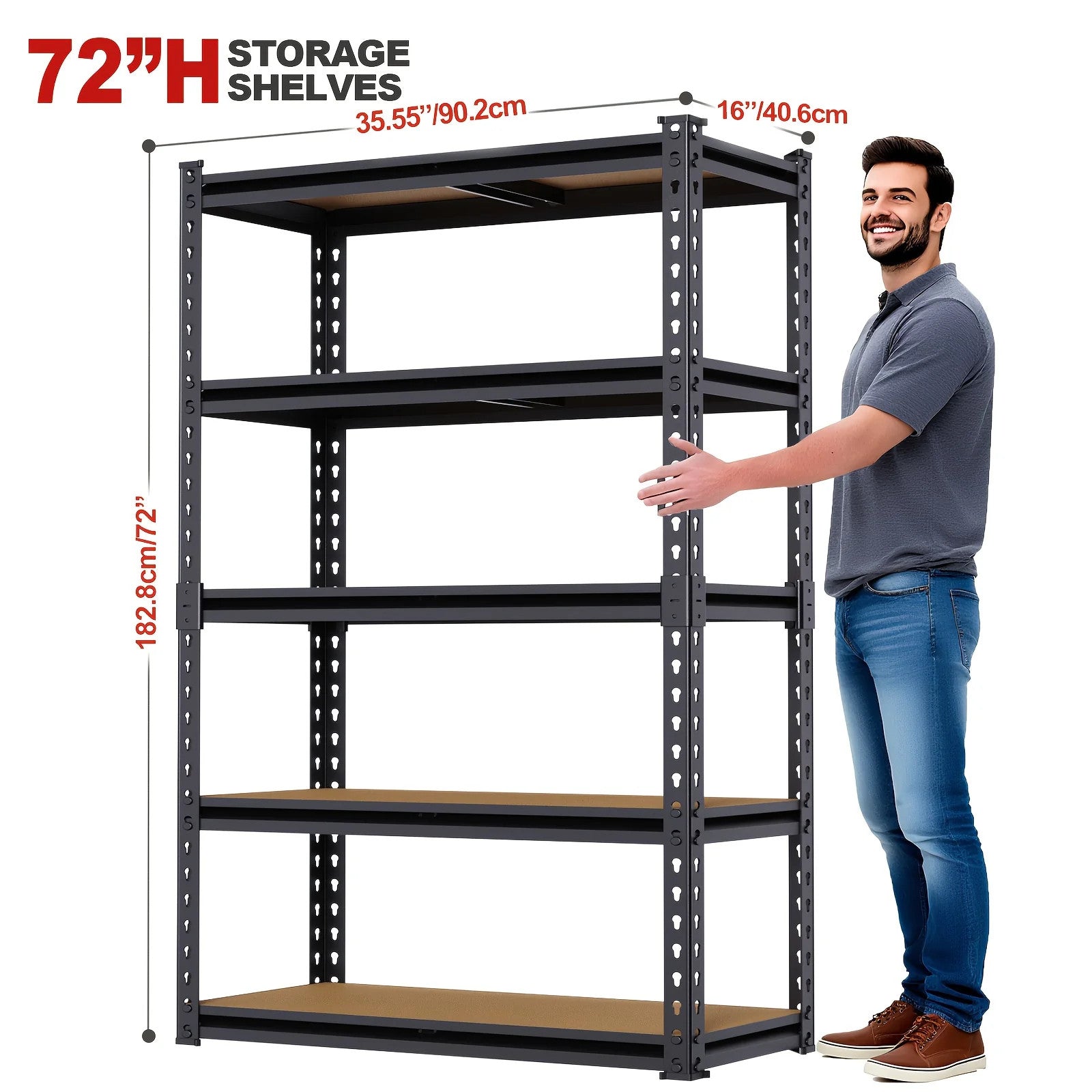 [Heavy Duty Shelving] Heavy Duty 5 Tier 2000LBS Metal Shelving Units |