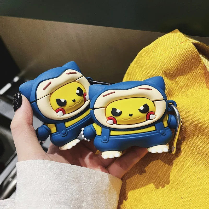 For Airpods Pro 3 Case 2025,3D Pokemon Ball Snorlax Earphone Silicone Cover For