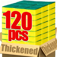 120pcs Heavy-Duty Non-Stick Kitchen Sponges - Oil-Resistant, Scratch-Resistant,