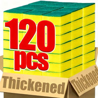 120pcs Heavy-Duty Non-Stick Kitchen Sponges - Oil-Resistant, Scratch-Resistant,