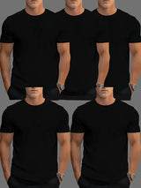 5 Piece of Blank TShirt For Men or women Unisex Casual Short Sleeve Tee 100%