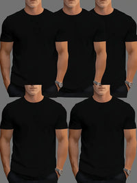 5 Piece of Blank TShirt For Men or women Unisex Casual Short Sleeve Tee 100%